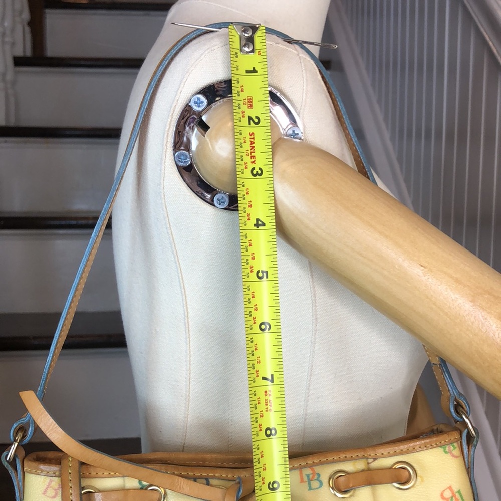 DOONEY BOURKE Rainbow Monogram Coated Canvas with Rainbow Zipper Mini Bag - Picture 8 of 15
